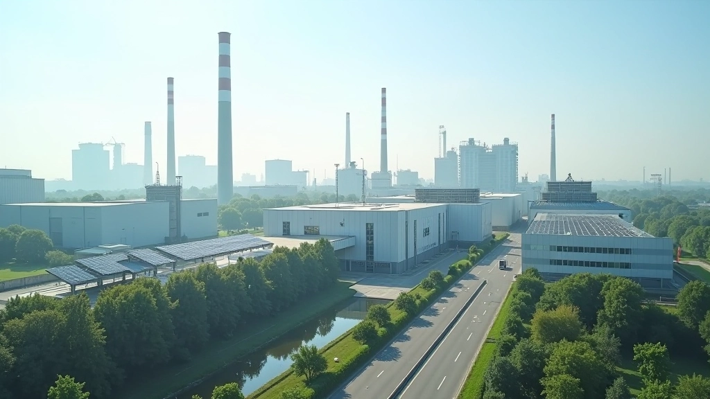 Deutsche Industrie und nachhaltige Infrastruktur mit modernen Energieanlagen