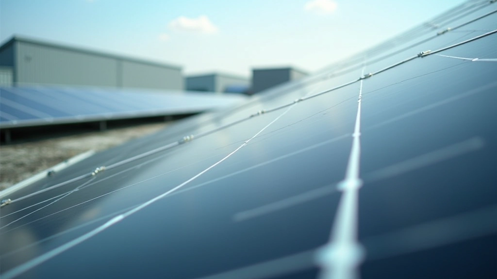 Moderne Fabrik mit Solaranlagen auf dem Dach, grüne Transformation in der Praxis